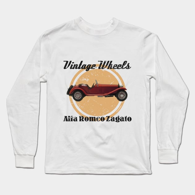 Vintage Wheels: Alfa Romeo Long Sleeve T-Shirt by DaJellah